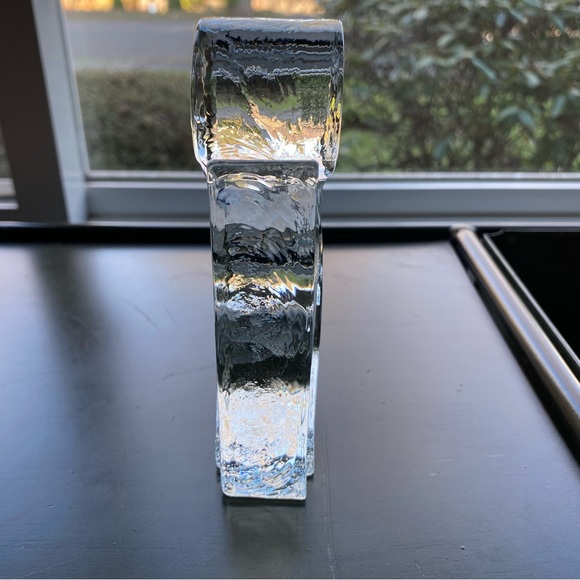 Swedish Wiesenthal Hutte Wiesenthalhutte Angel Ice Glass Candle Holder Vintage - Picture 7 of 16